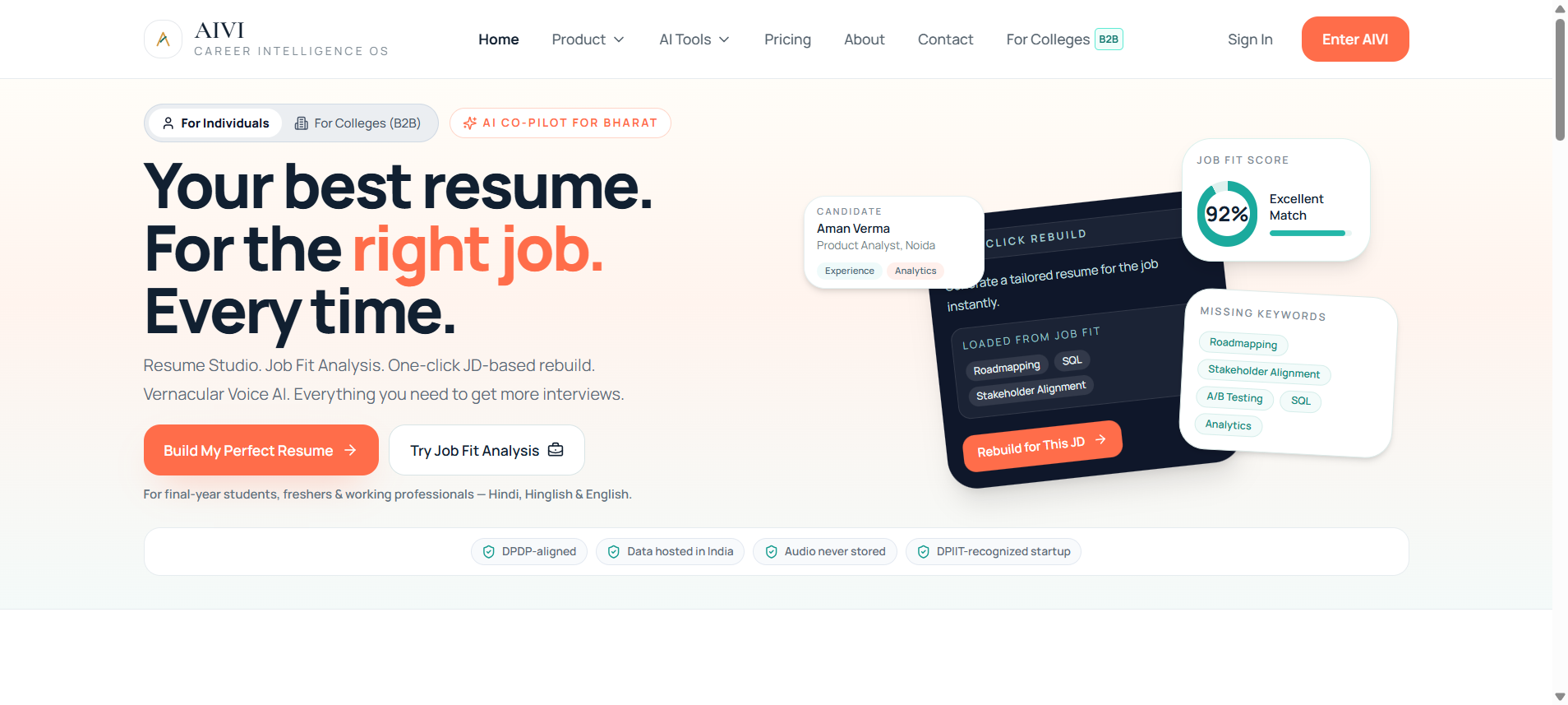AIVI Career OS Student Portal & AI Sprint Hub